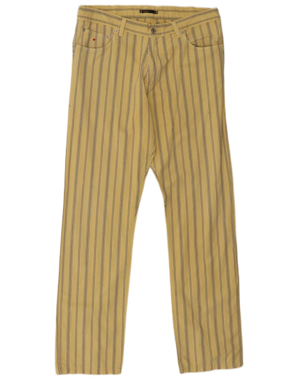 Batista Pantalones casuales para hombre IT 50 Large W34 L31 Algodón a rayas amarillas