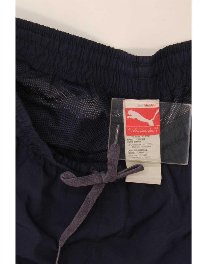 Puma Pantalones De Chándal Gráficos Para Hombre Poliéster Azul Marino Grande
