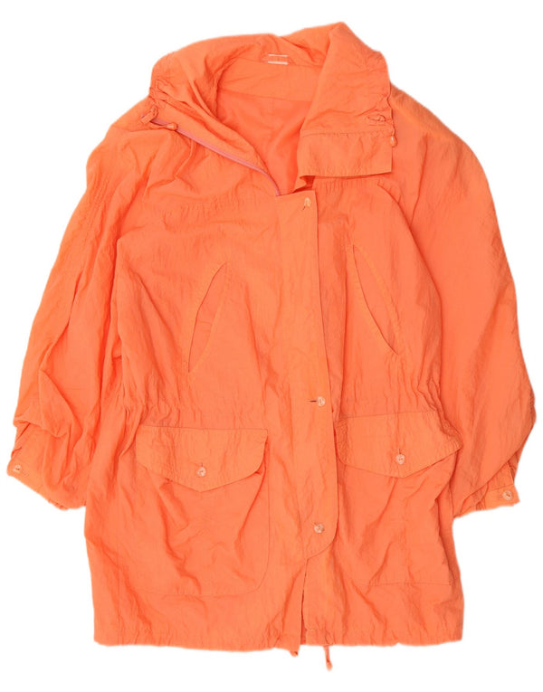 Vintage mujer impermeable Reino Unido 18 XL naranja