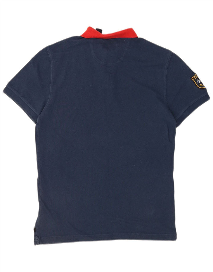 CHAPS Polo de rugby para hombre pequeño algodón azul marino