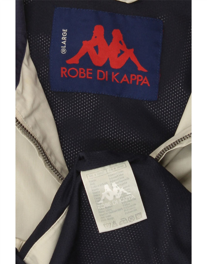 Kappa Chaqueta Bomber para Hombre UK 40 Grande Poliéster Beige