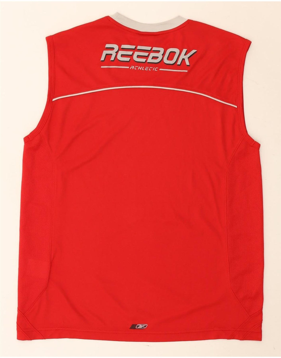 Reebok Hombre Chaleco Top Medio Rojo Poliéster
