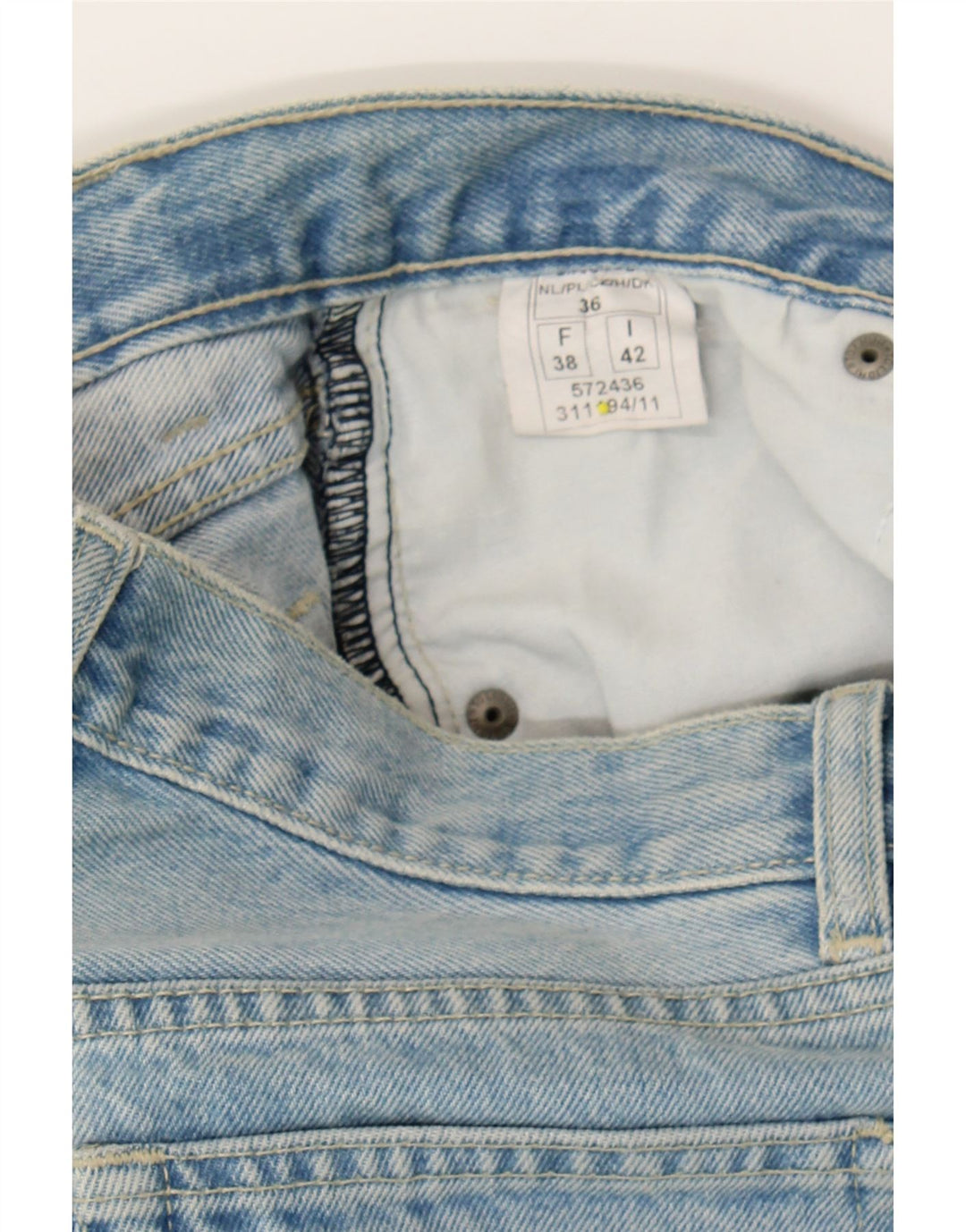 VINTAGE Womens Distressed Flared Jeans EU 38 Medium W28 L30 Blue Cotton Vintage Vintage and Second-Hand Vintage from Messina Hembry 