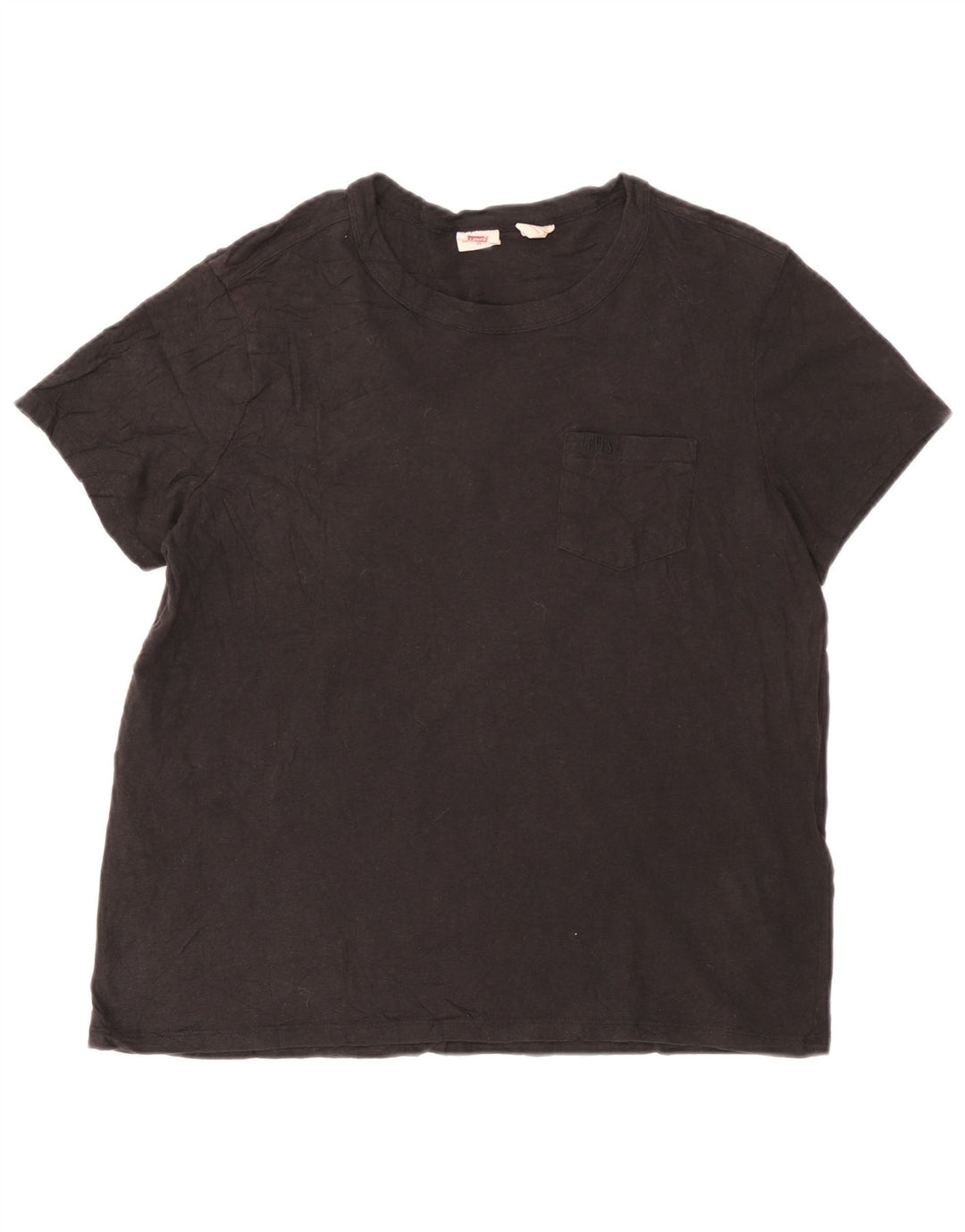 LEVI'S Camiseta Mujer Top UK 40 XL Algodón Negro