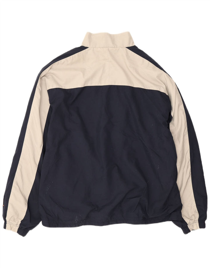 Ellesse Hombre Jersey Chándal Chaqueta Superior Medium Azul Marino Colorblock