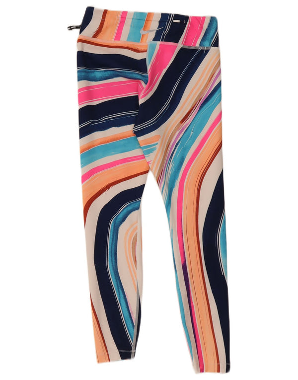 Nike Leggings Dri Fit para mujer UK 8 Small Poliéster a rayas multicolor