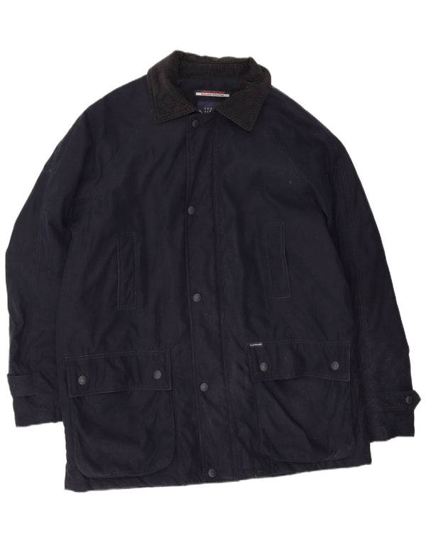 Sergio Tacchini Chaqueta utilitaria para hombre UK 42 XL Poliéster azul marino