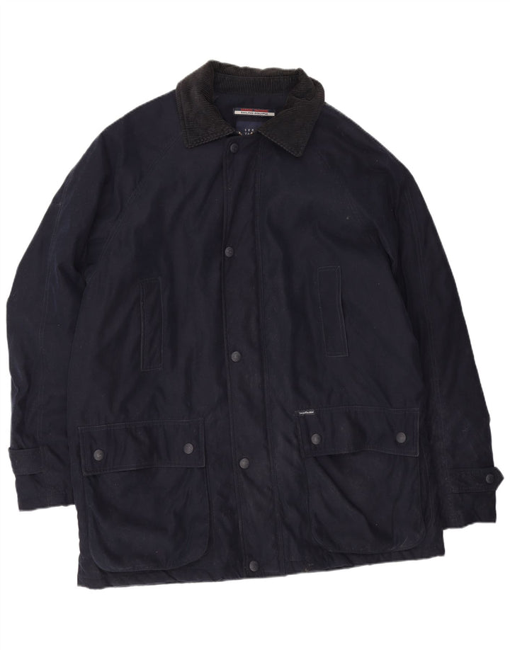 Sergio Tacchini Chaqueta utilitaria para hombre UK 42 XL Poliéster azul marino