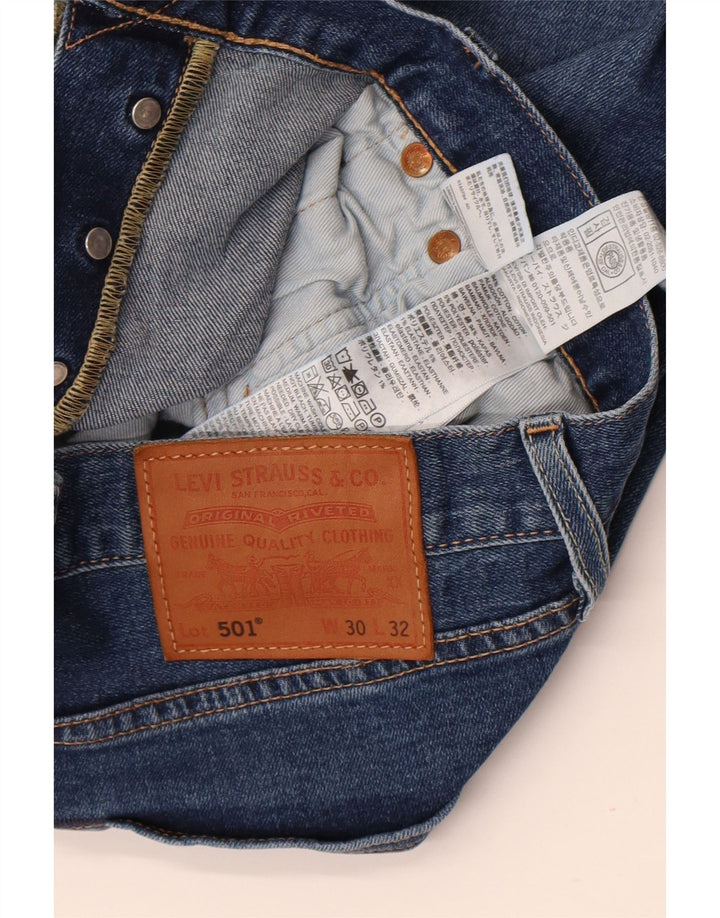LEVI'S Jeans rectos 501 para hombre W30 L32 Algodón azul