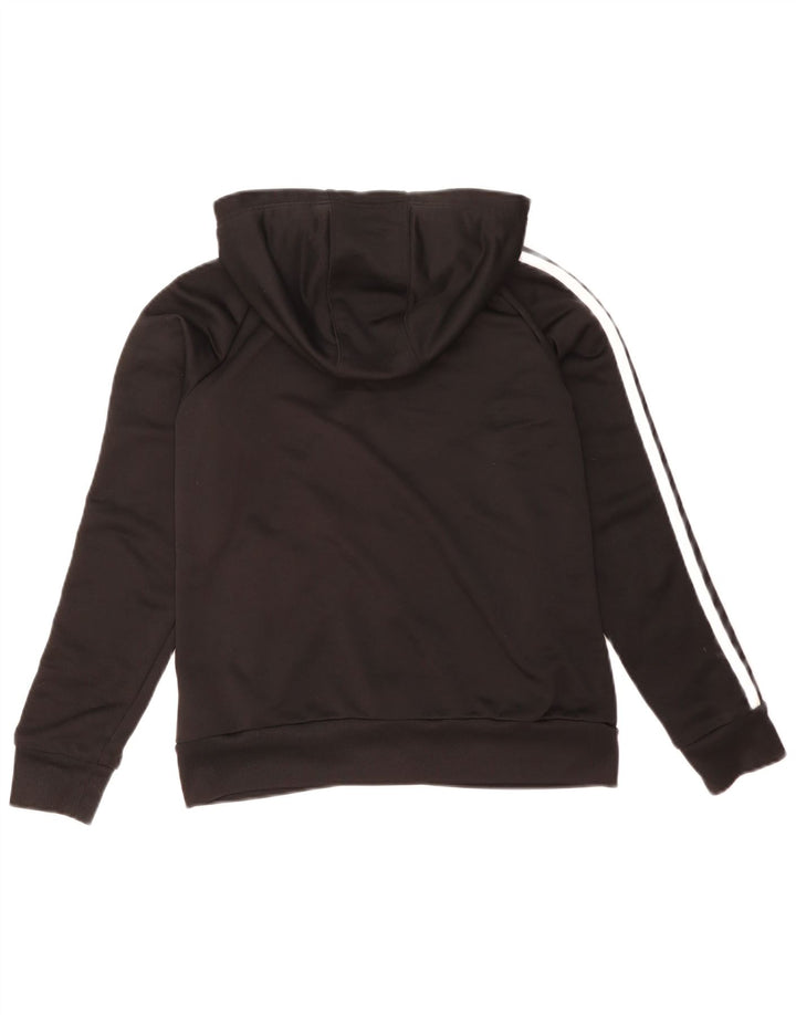 Adidas Sudadera con capucha y cremallera para mujer Talla 16 Poliéster negro