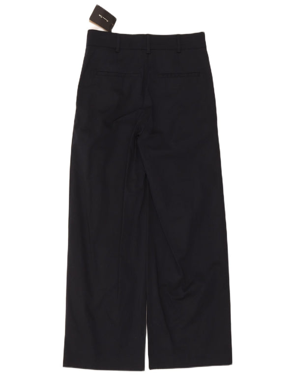 Massimo Dutti Pantalón Chino De Cintura Alta Mujer EU 34 2XS W24 L25 Azul Marino
