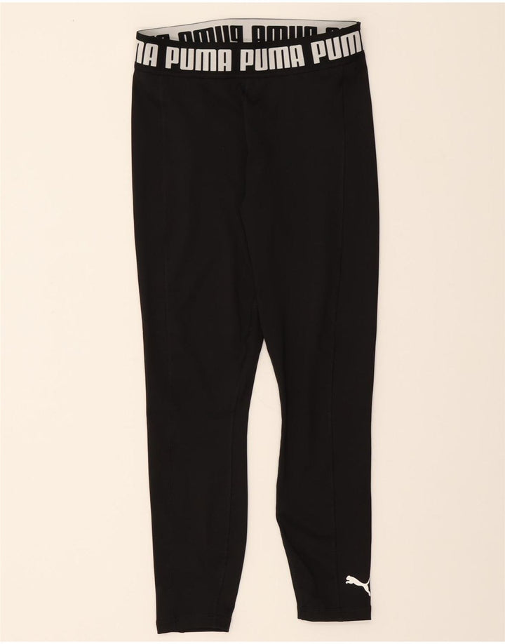 PUMA Womens Graphic Leggings UK 8 Small Black Polyester Vintage Puma and Second-Hand Puma from Messina Hembry 