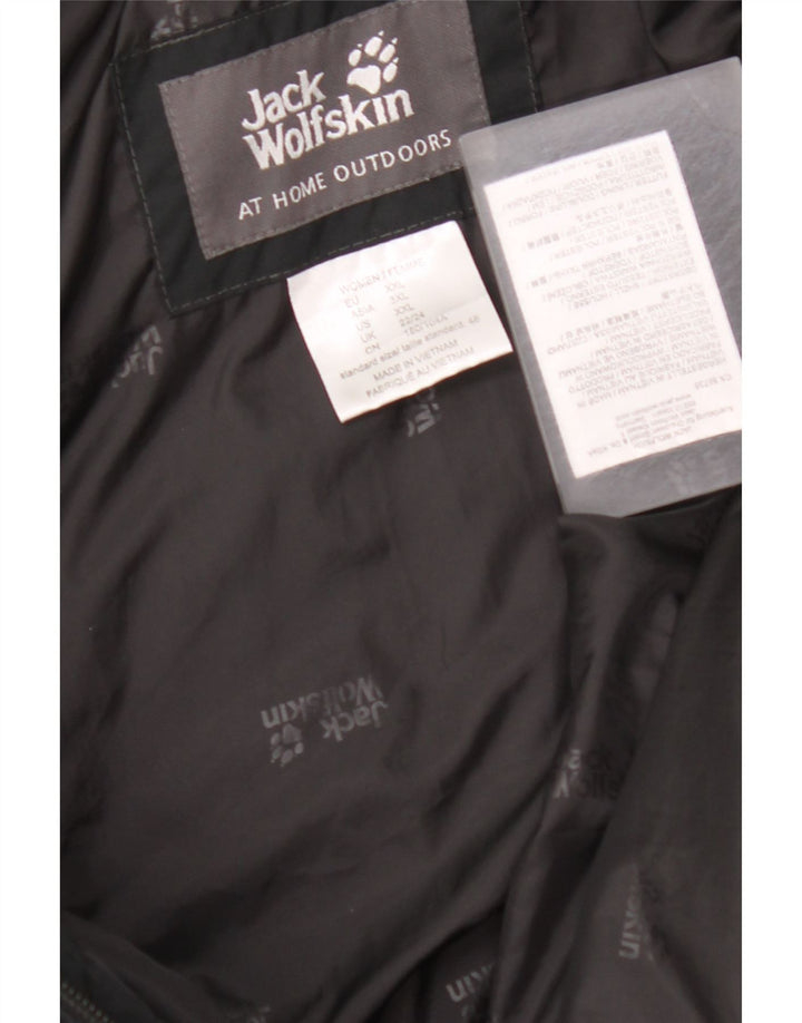 JACK WOLFSKIN Abrigo acolchado con capucha para mujer ES 22/24 2XL Negro Poliéster
