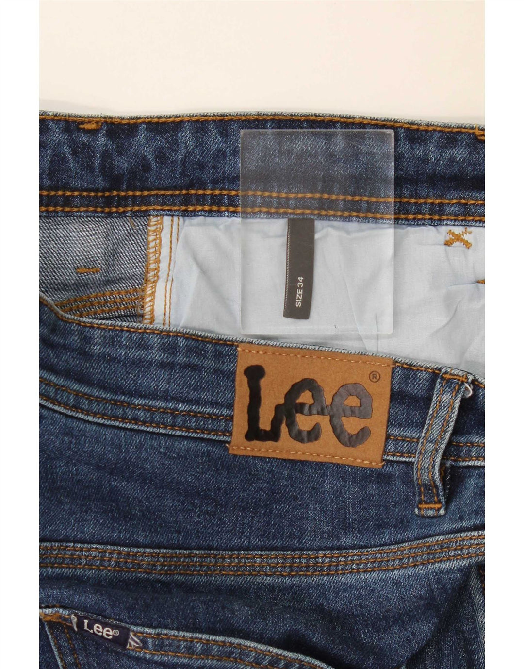 Vaqueros Lee Slim Mujer W34 L30 Algodón Azul