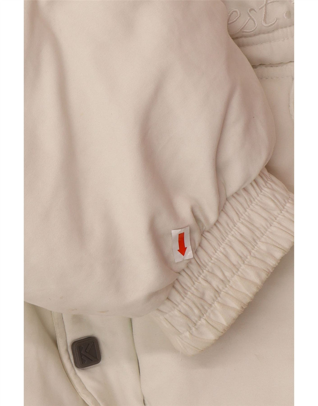 KARL KANI Chaqueta acolchada con capucha y gráfico para hombre UK 44 2XL Poliéster blanco