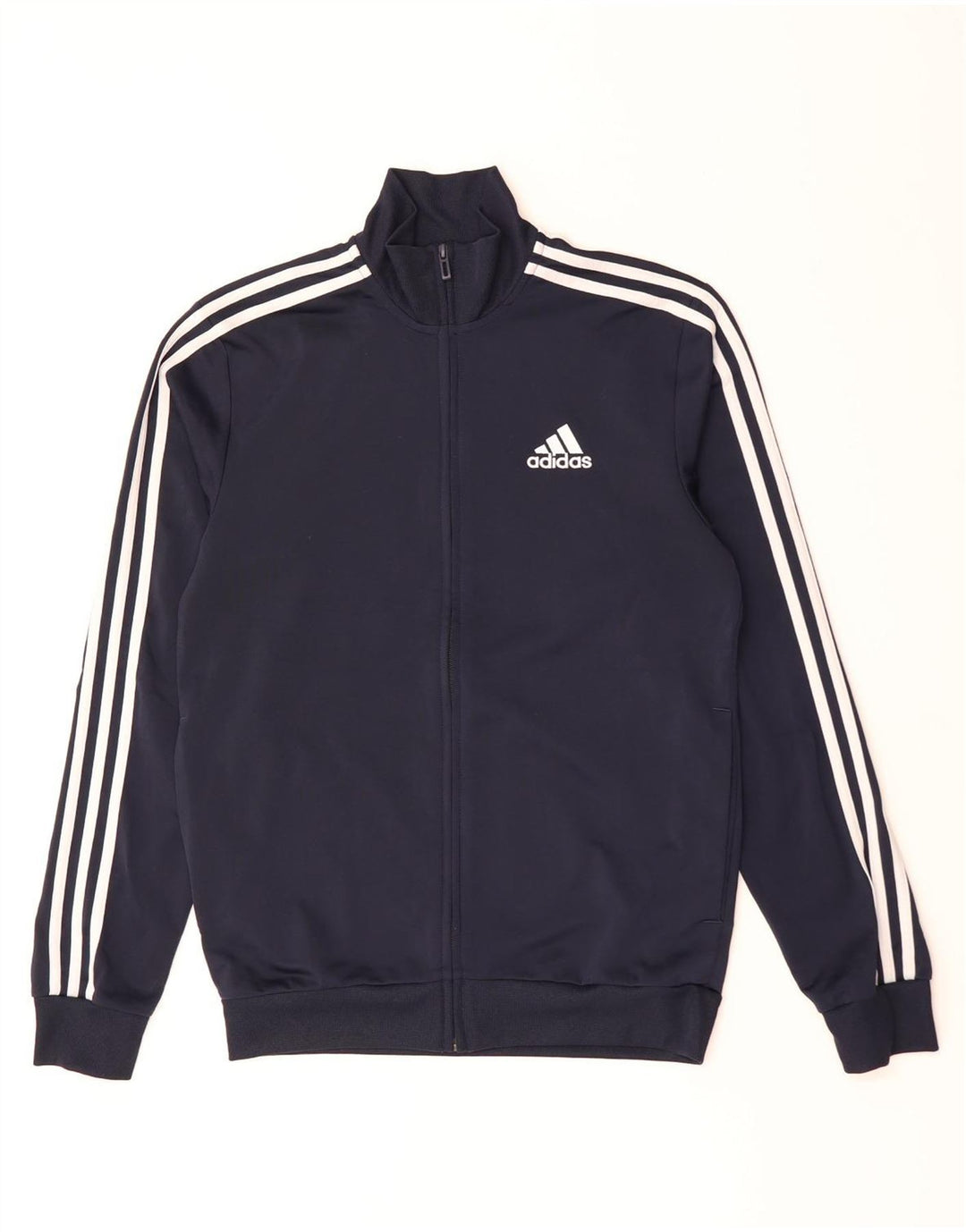 ADIDAS Hombre Chándal Top Chaqueta Pequeña Azul Marino Poliéster