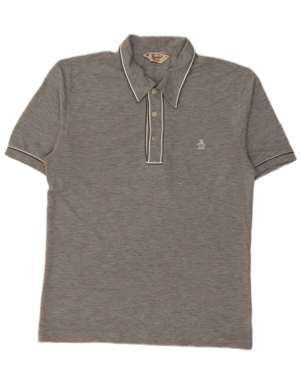 PENGUIN Polo de hombre de algodón moteado gris medio