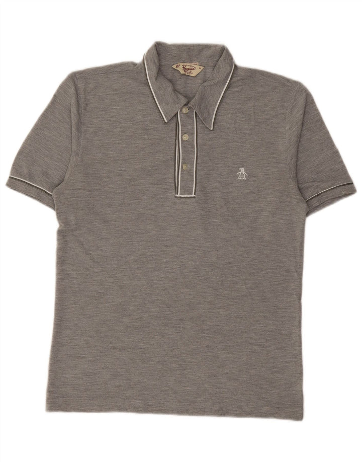PENGUIN Polo de hombre de algodón moteado gris medio
