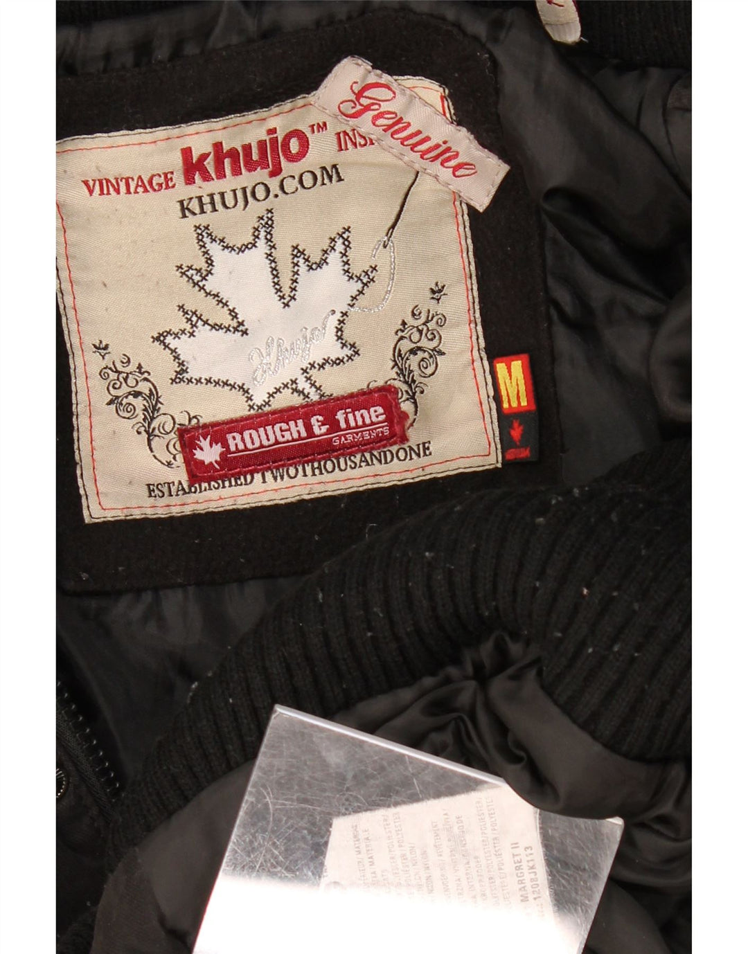 KHUJO Chaqueta utilitaria con capucha para hombre UK 38 Mediana Negro Poliéster