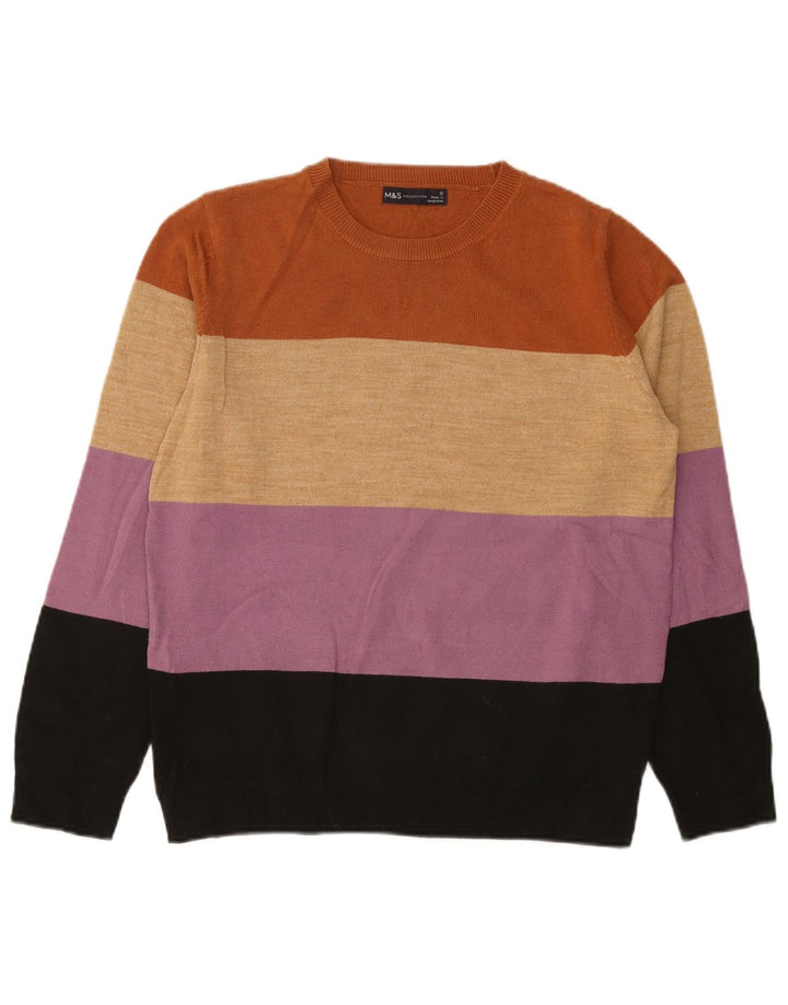 Marks & Spencer Jersey con cuello barco para mujer, talla 40, talla M, multicolor