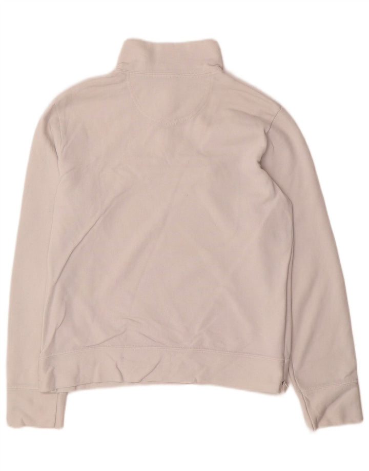 Champion Sudadera con cuello y cremallera para mujer, talla 10, color blanco