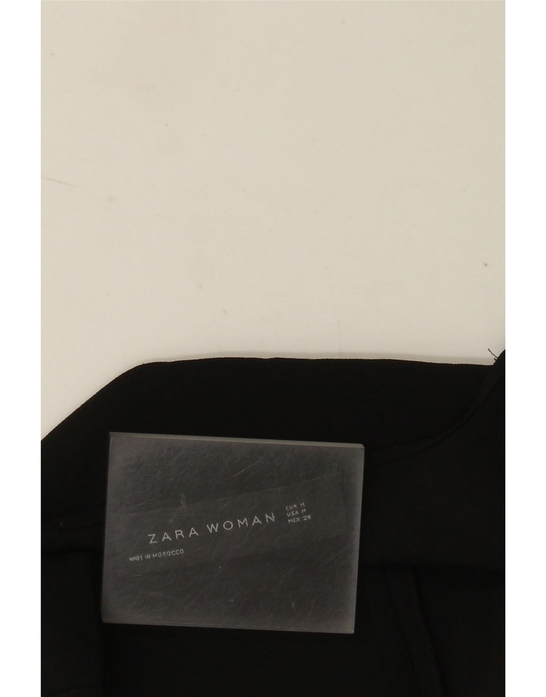 Zara Mujer Vestido Cruzado Sin Mangas UK 44 Mediano Negro