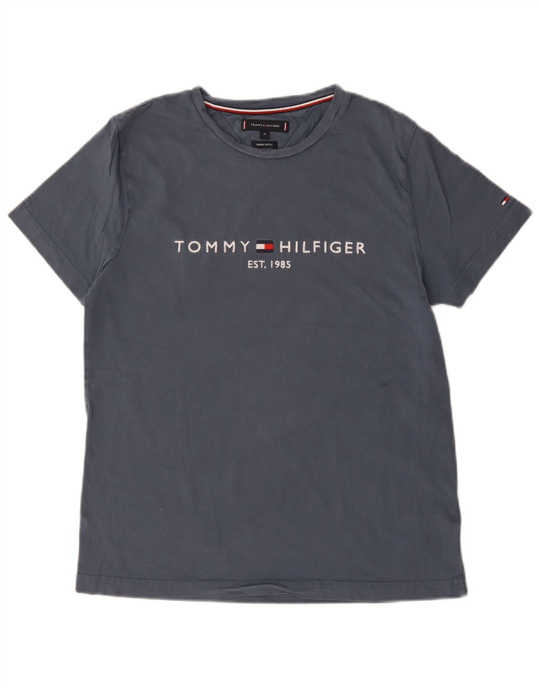 Tommy Hilfiger Camiseta gráfica para hombre Top Algodón gris medio