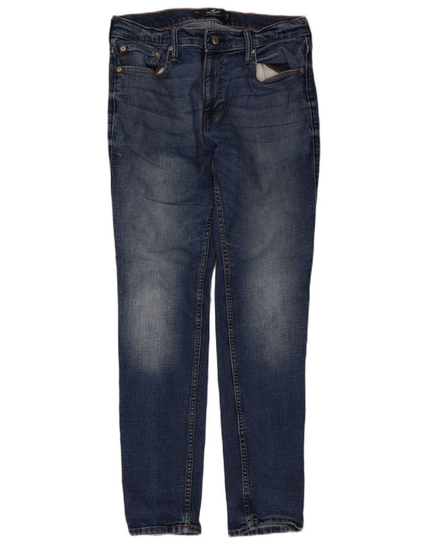 Vaqueros pitillo Hollister para hombre W34 L32 Algodón azul