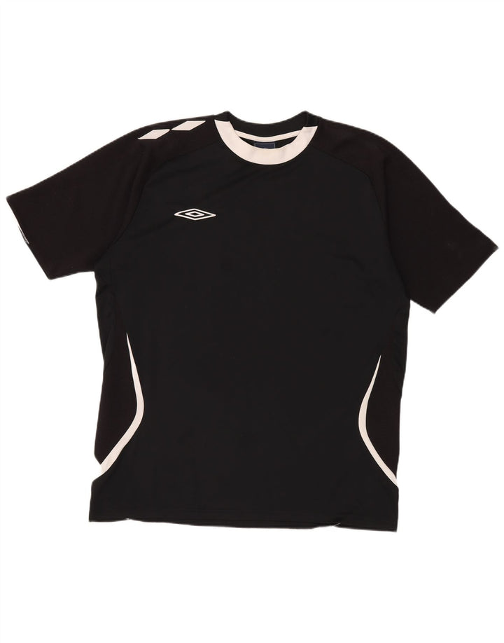 Umbro Hombre Camiseta Gráfica Top XL Negro Colorblock Poliéster