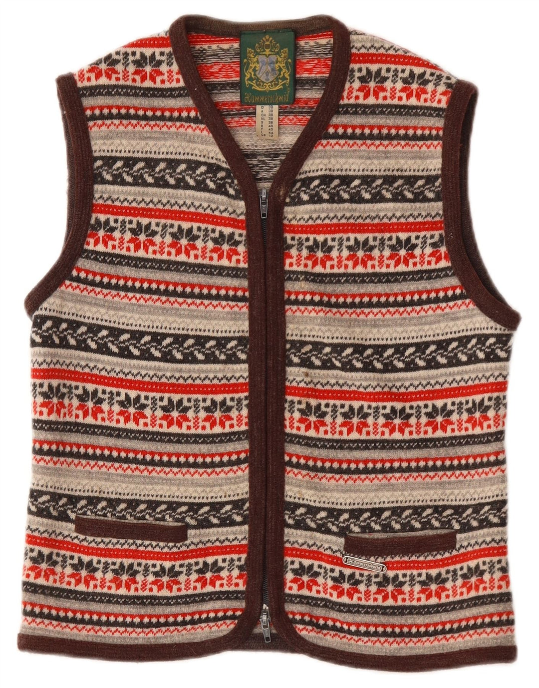 HAMMERSCHMID Suéter cárdigan para mujer Reino Unido 12 Medio Multicolor Fair Isle
