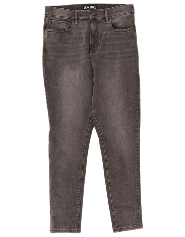 Vaqueros ajustados y cortos de cintura alta para mujer Dkny W30 L26 Algodón gris