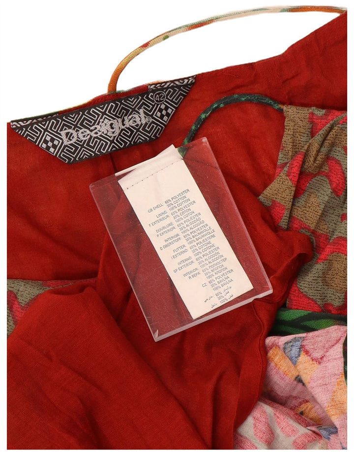 Desigual Vestido de verano con estampado abstracto para mujer EU 42 Grande Multicolor