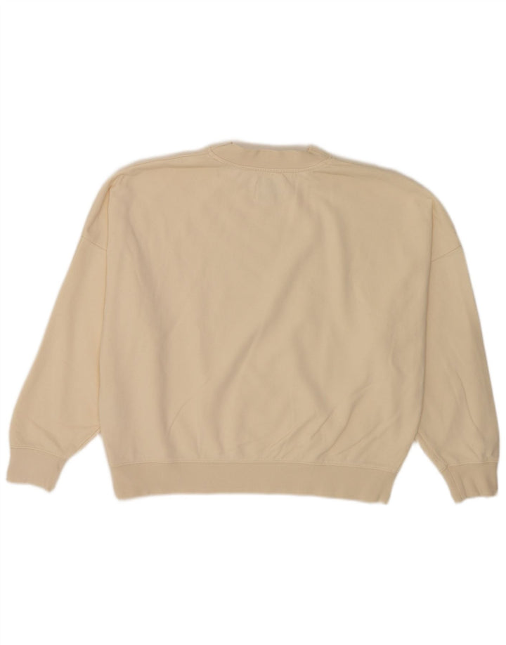 PEPE Jeans Sudadera de gran tamaño con estampado gráfico para mujer UK 10 Small Off White