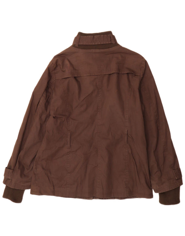 Zara Chaqueta utilitaria para mujer UK 44 Grande Algodón marrón