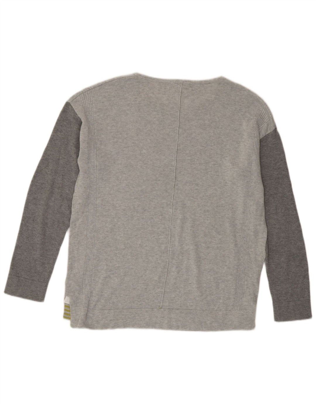 White Stuff Top extragrande para mujer, manga larga, talla 40, talla pequeña, color gris