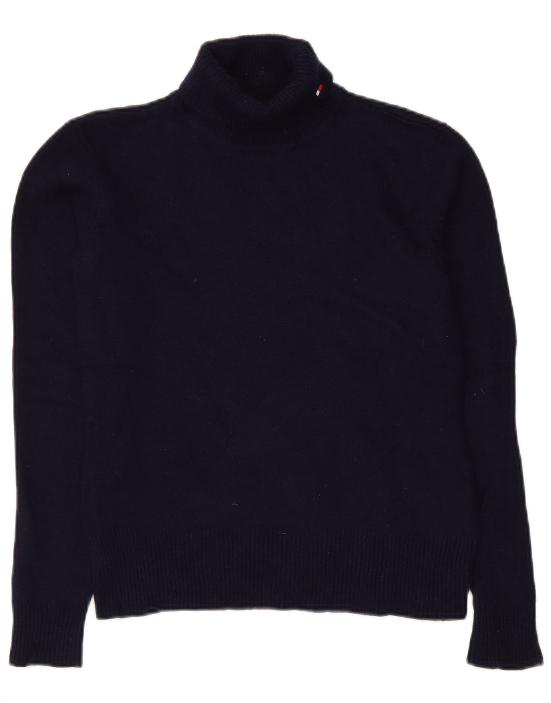 Tommy Hilfiger Suéter tipo jersey con cuello vuelto para mujer UK 12 Medium Azul marino
