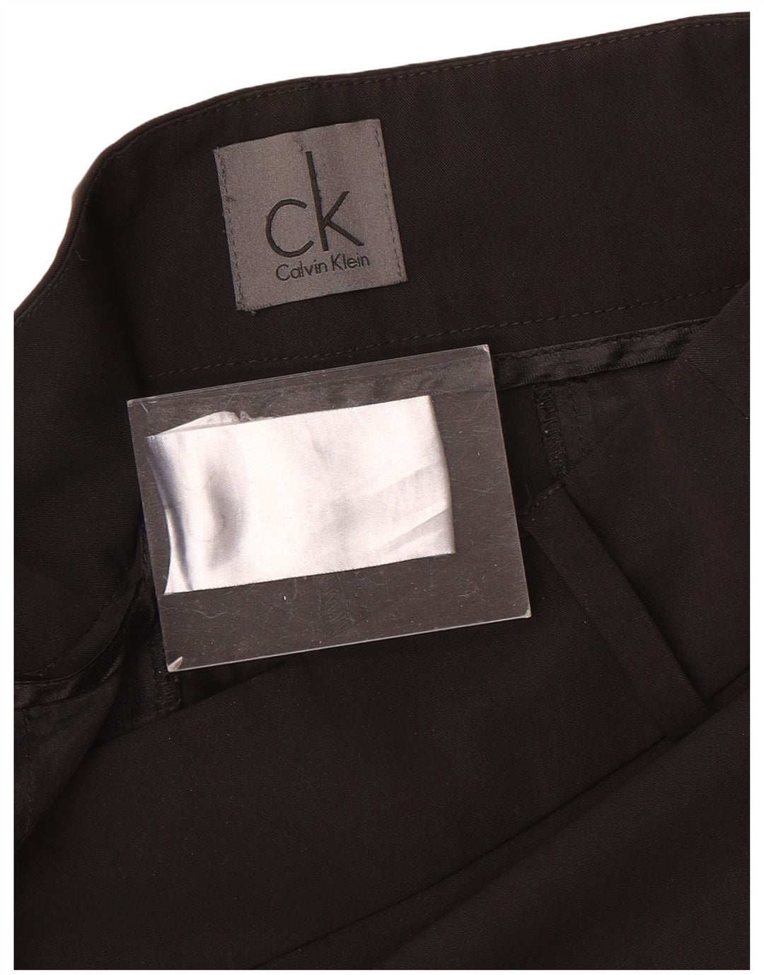 Pantalones casuales ajustados para mujer Calvin Klein W32 L32 Poliéster negro
