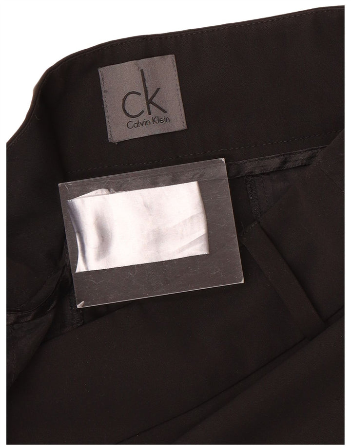 Pantalones casuales ajustados para mujer Calvin Klein W32 L32 Poliéster negro