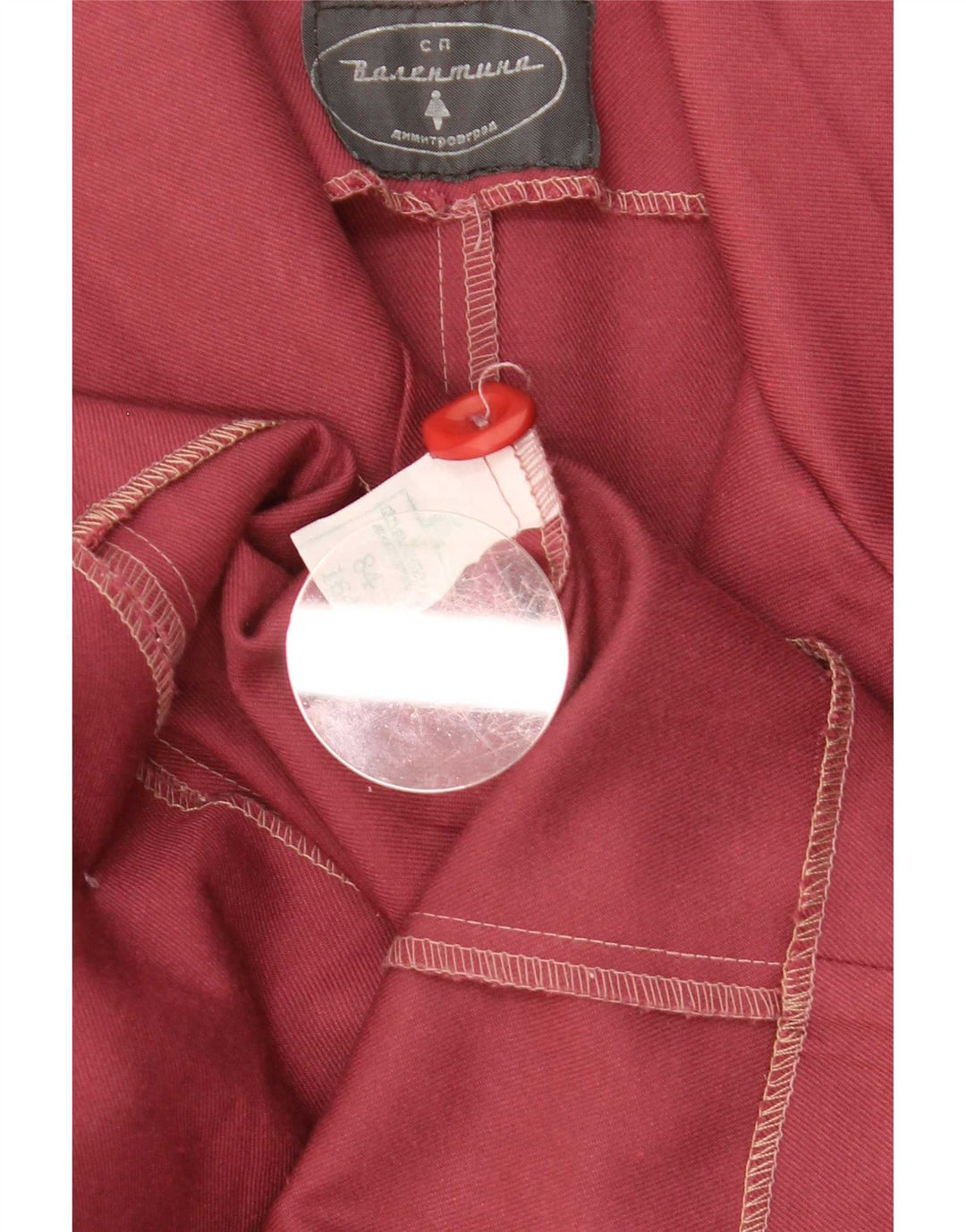 Vintage mujer doble pecho Blazer chaqueta Reino Unido 10 pequeño rojo