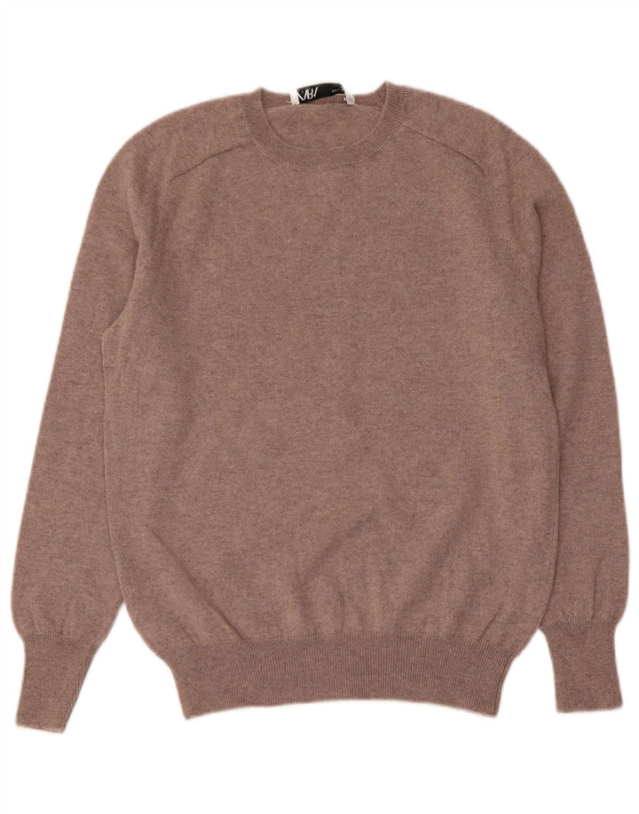 ZARA Jersey de cuello redondo para mujer, talla 40, color marrón medio