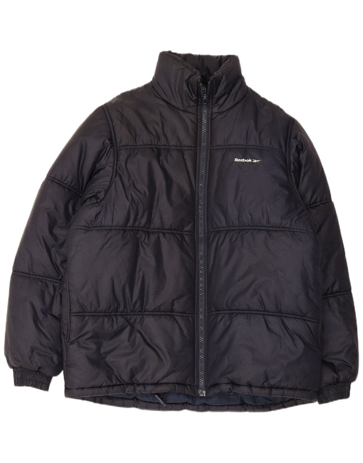 Reebok Chaqueta acolchada para hombre UK 40 Large Azul marino Nylon