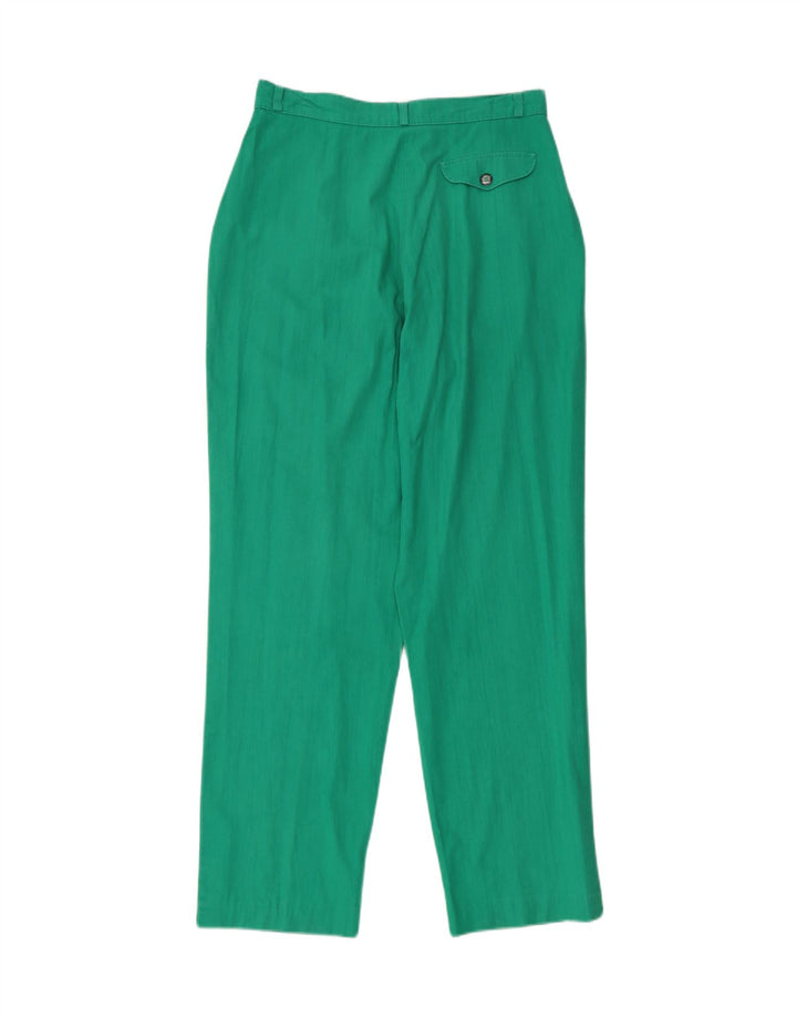 VINTAGE Pantalón chino con pinzas para mujer W28 L29 Verde