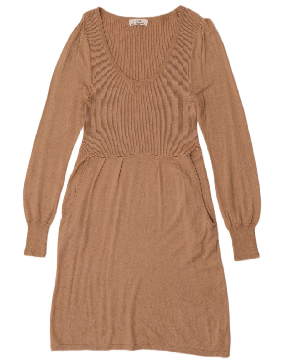 Marks & Spencer Vestido tipo jersey para mujer UK 44 Viscosa beige medio