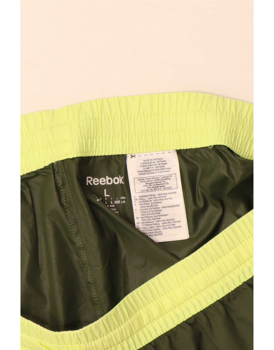 Reebok Pantalones cortos deportivos para mujer UK 16 Large Caqui Poliéster