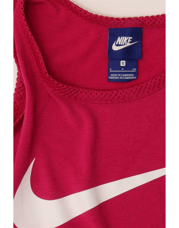 Nike Mujer Gráfico Chaleco Top UK 10 Pequeño Rosa