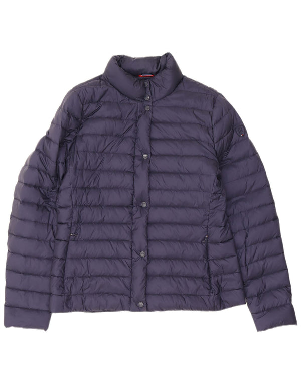 Tommy Hilfiger Chaqueta acolchada para mujer UK 46 Large Nylon azul marino