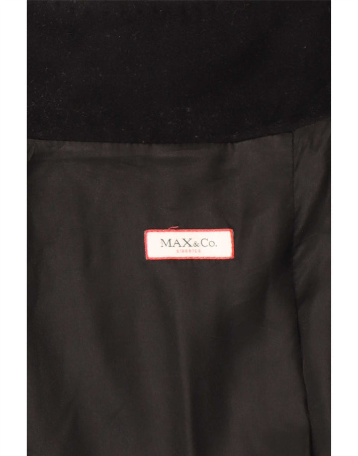 Max & Co. Abrigo para mujer UK 6 XS Lana negra