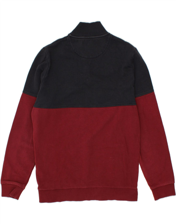 DIADORA Hombre Sudadera Estampada Con Cremallera En El Cuello Jersey Small Rojo Colorblock