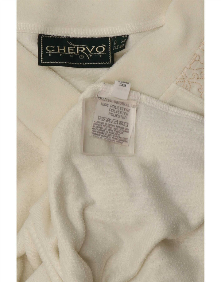 Chervo Top Sin Mangas De Terciopelo Para Mujer IT 44 Medium Off White Paisley Poliéster