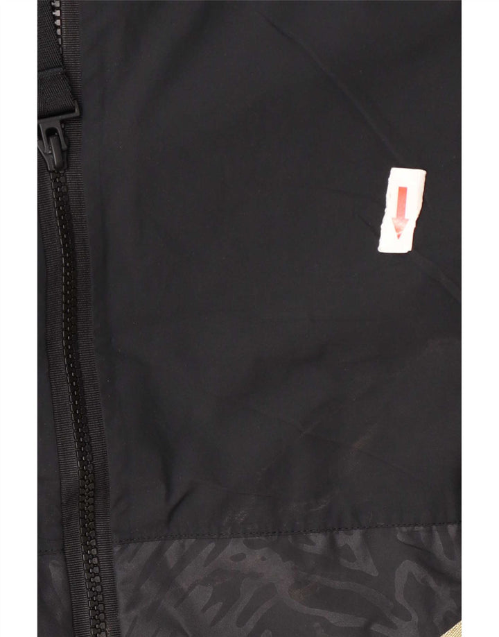 Adidas - Chaqueta impermeable con capucha para hombre, talla 40, color negro geométrico